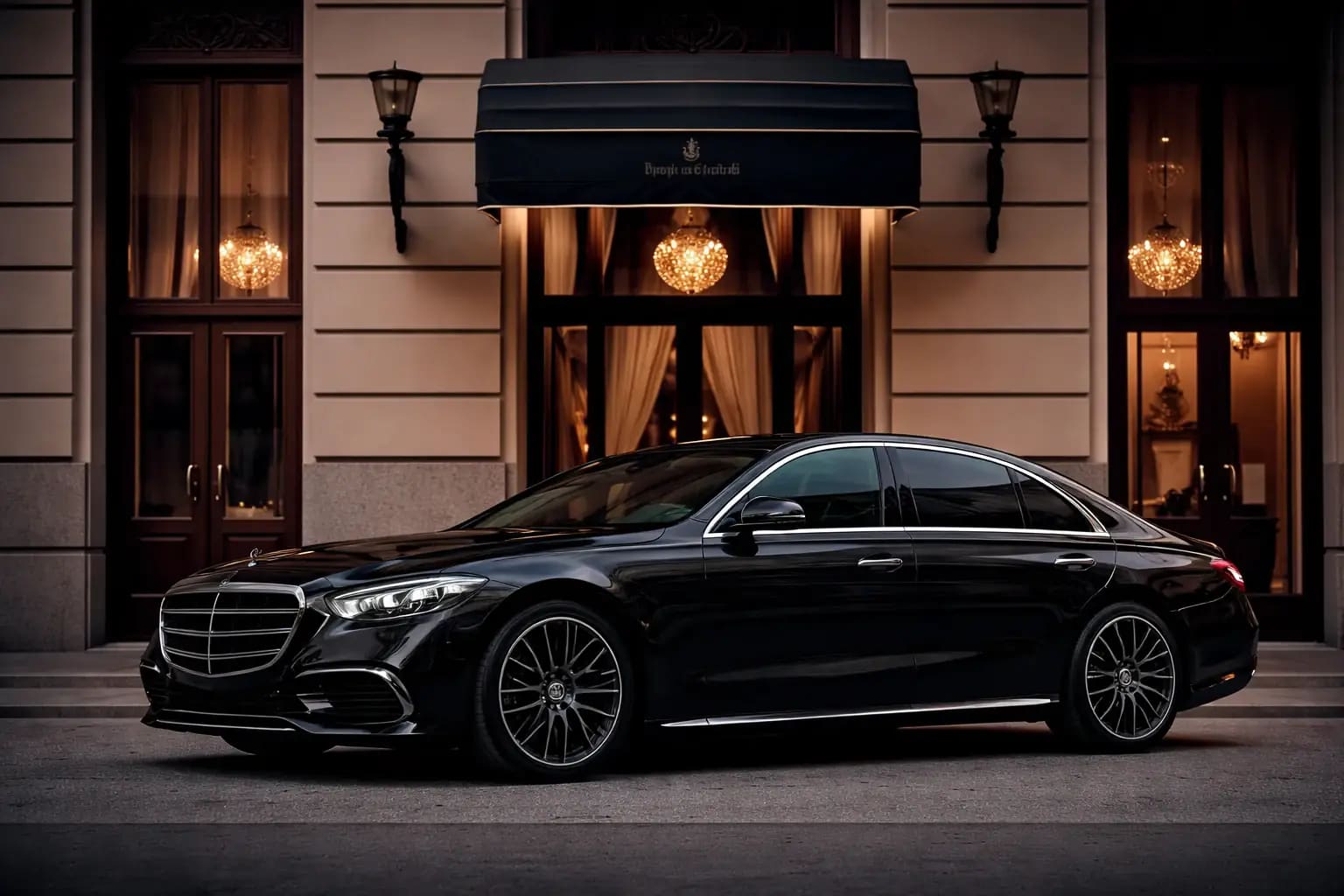 Luxury chauffeur fleet lined up in Birmingham